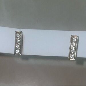 *FREE with Bundle* Gold-Colored Metal Stud Bar Earrings